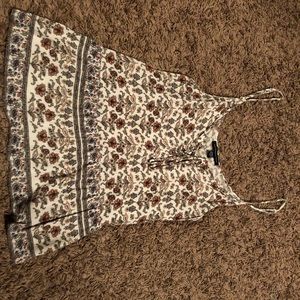 White floral American eagle tank top